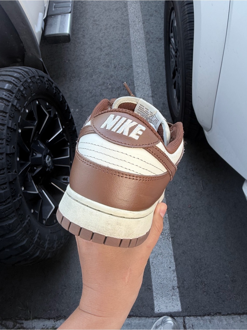 Nike Brown and Cream Low-Top Sneakers - Picture 3 of 9